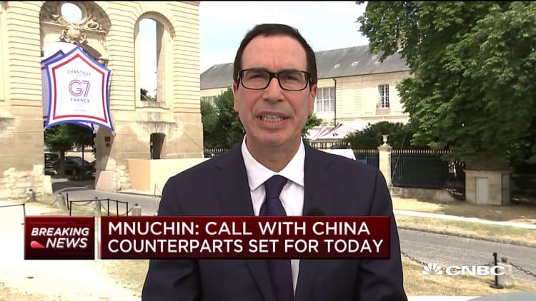 Mnuchin: Call with Chinese counterparts set for Thursday