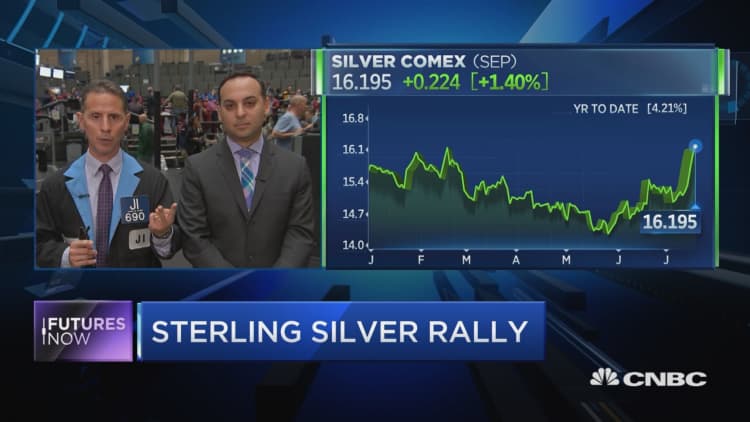 Silver just hit its high of the year, but trader bets rally's about to fade