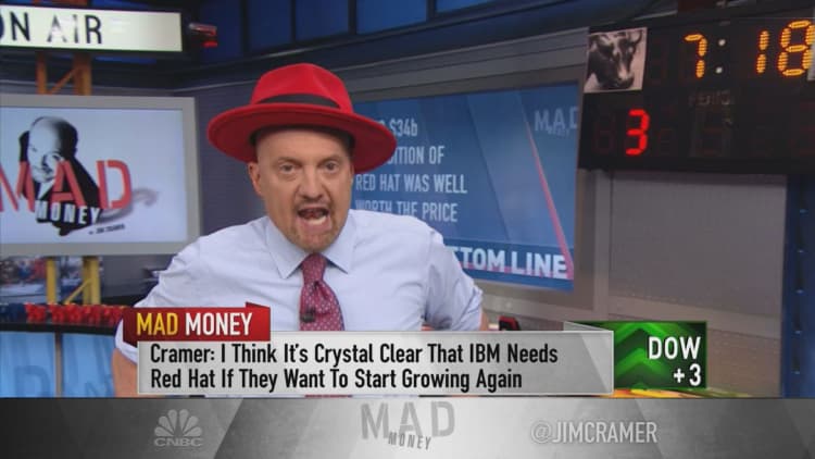 IBM earnings prove it paid right price for Red Hat, says Jim Cramer