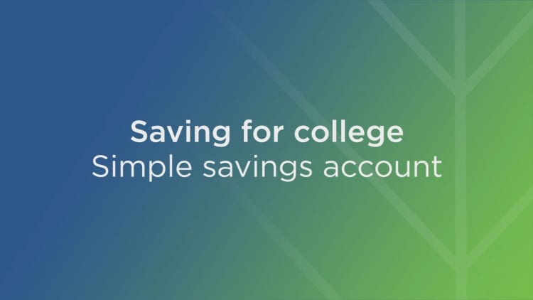Saving for college: simple savings account