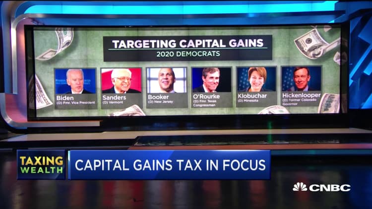 Democratic presidential candidates target capital gains taxes