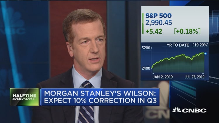 Morgan Stanley chief US equity strategist Mike Wilson says a 10% correction is coming in the third-quarter