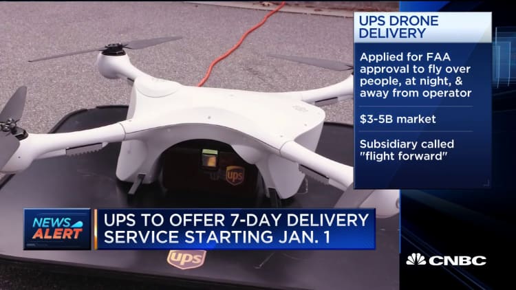 UPS announces new partnership with Michael's craft stores, gives drone delivery update