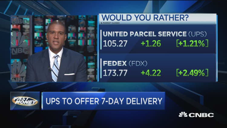 UPS shaking up the delivery wars with 7-day delivery