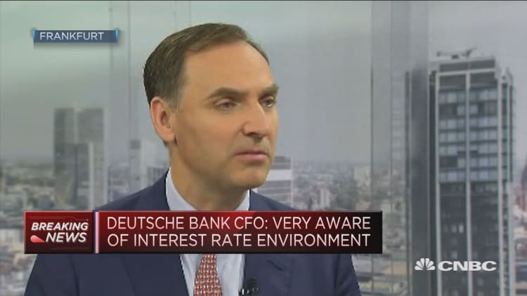 Deutsche Bank's performance 'creditable' in light of economic and trade environment, CFO says