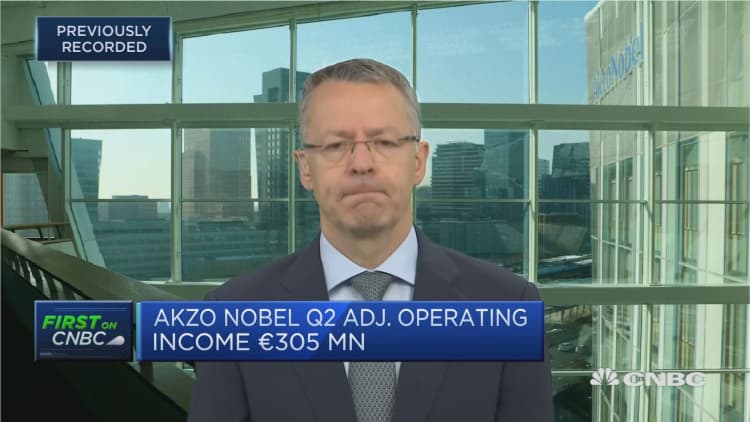 We've offset the increased price of raw materials, Akzo Nobel CEO says
