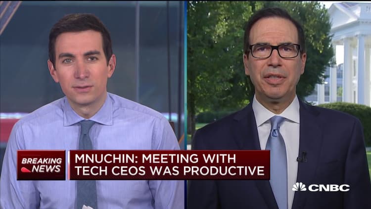 Mnuchin: It's 'absolutely right' for the DOJ to look into antitrust issues