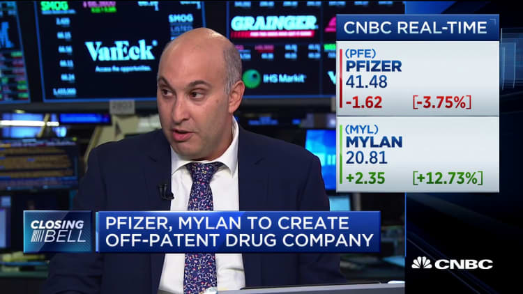 Jefferies' Holz: Pfizer, Mylan deal not seen as defensive, both business in 'tight spaces'