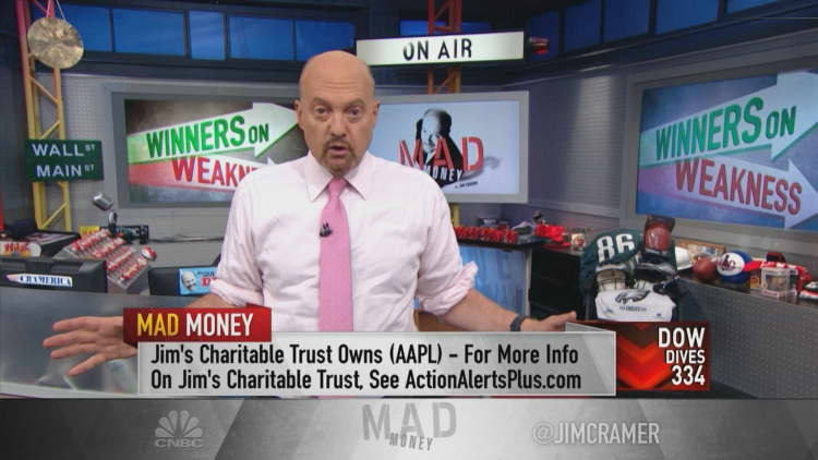 Cramer reviews the top July performers on the Dow Jones and S&P 500