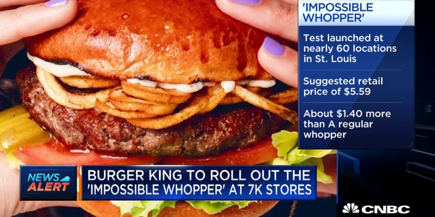 Burger King to roll out the 'Impossible Whopper' at 7,000 stores