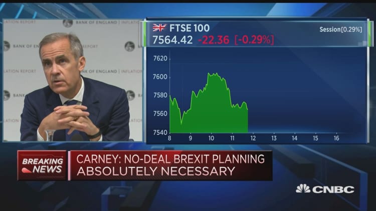 Carney: No-deal Brexit would cause instant shock to supply and demand