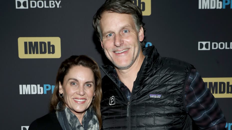 Senior Vice President of Business Development at Amazon Jeff Blackburn (R) and Anne Blackburn attend the The IMDb Dinner Party at the Sundance Film Festival presented by Dolby on January 28, 2019 in Park City, Utah.