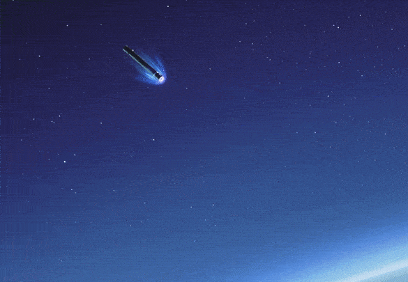 Resultado de imagem para rocket entering atmosphere gif