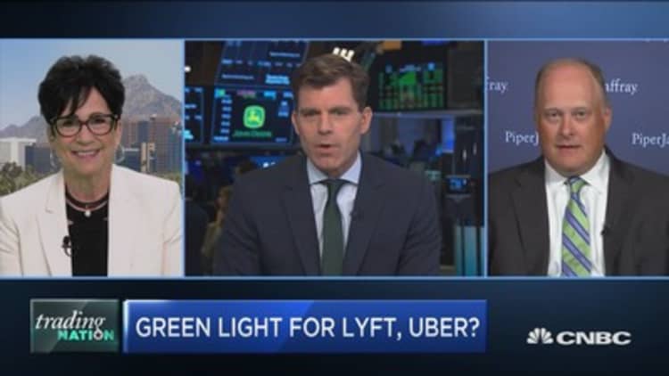 Uber and Lyft race higher, but traders remain skeptical