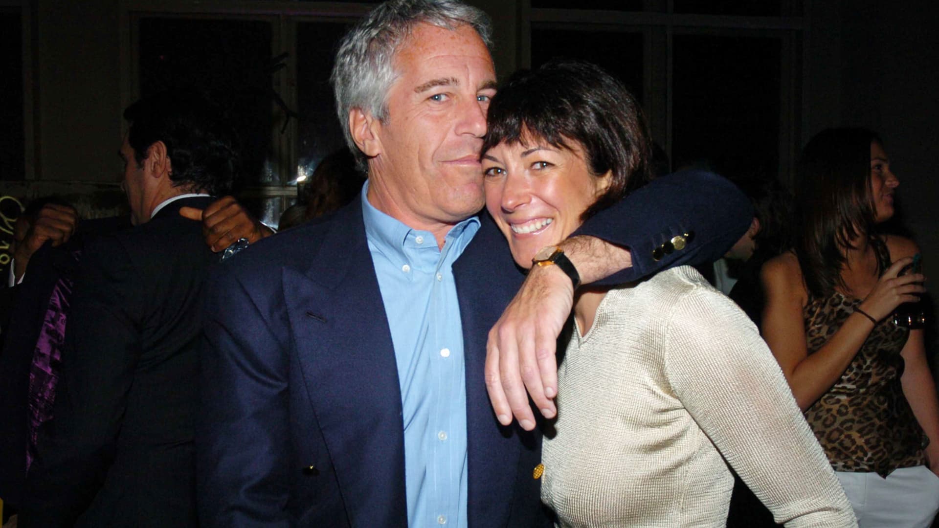 Jeffrey Epstein and Ghislaine Maxwell attend de Grisogono Sponsors The 2005 Wall Street Concert Series Benefiting Wall Street Rising, with a Performance by Rod Stewart, at Cipriani Wall Street in New York City on March 15, 2005.