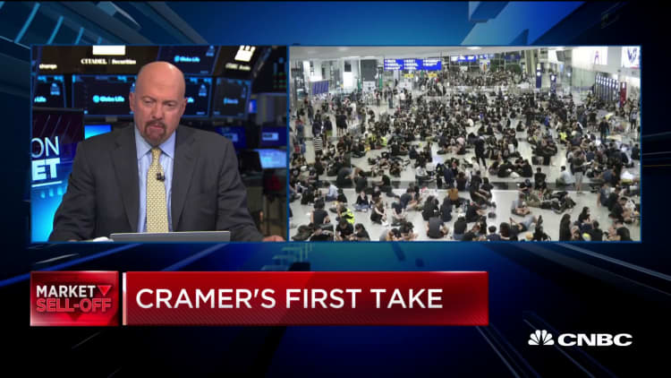 Cramer: Hong Kong protests are a bigger threat to China than the US trade war