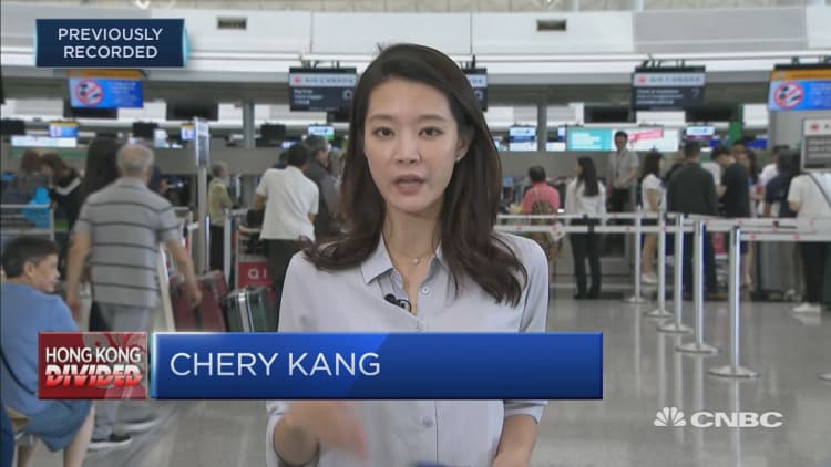 Hong Kong airport opens again after two days of protest disruptions