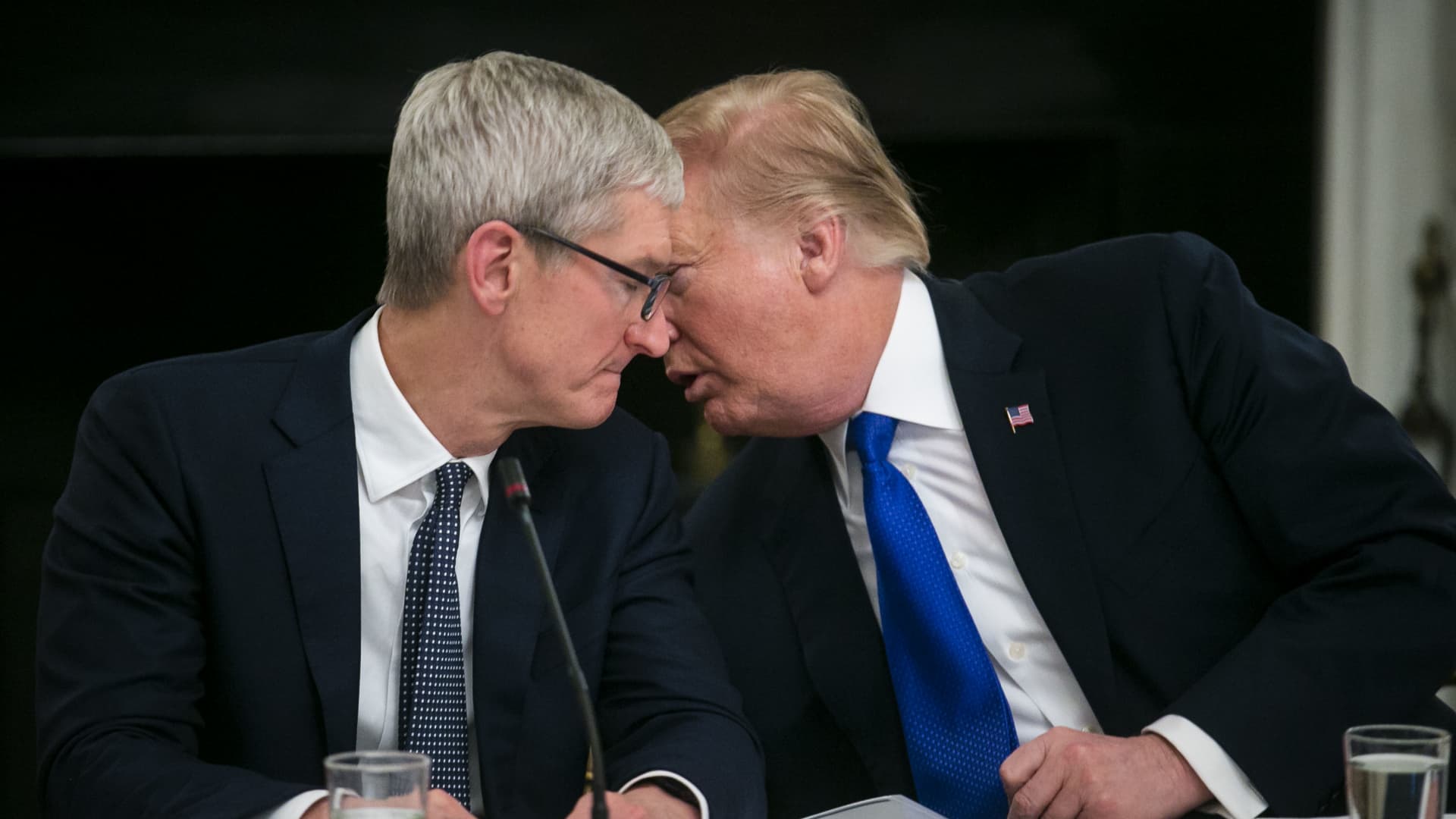 Trump says Apple is spending 'vast sums of money in the U.S.' and he's having dinner with the CEO