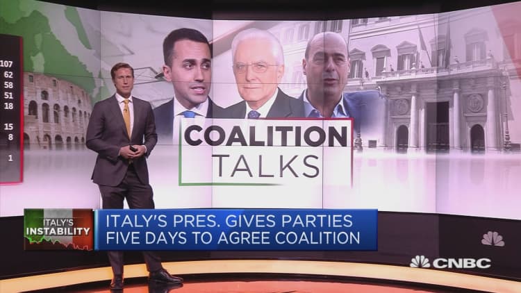 Italian lawmakers to establish new coalition