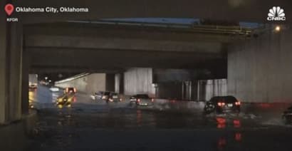 Severe storms hit Oklahoma, closing schools and flooding roads