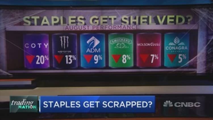 These staples stocks are sitting out safe-haven rally