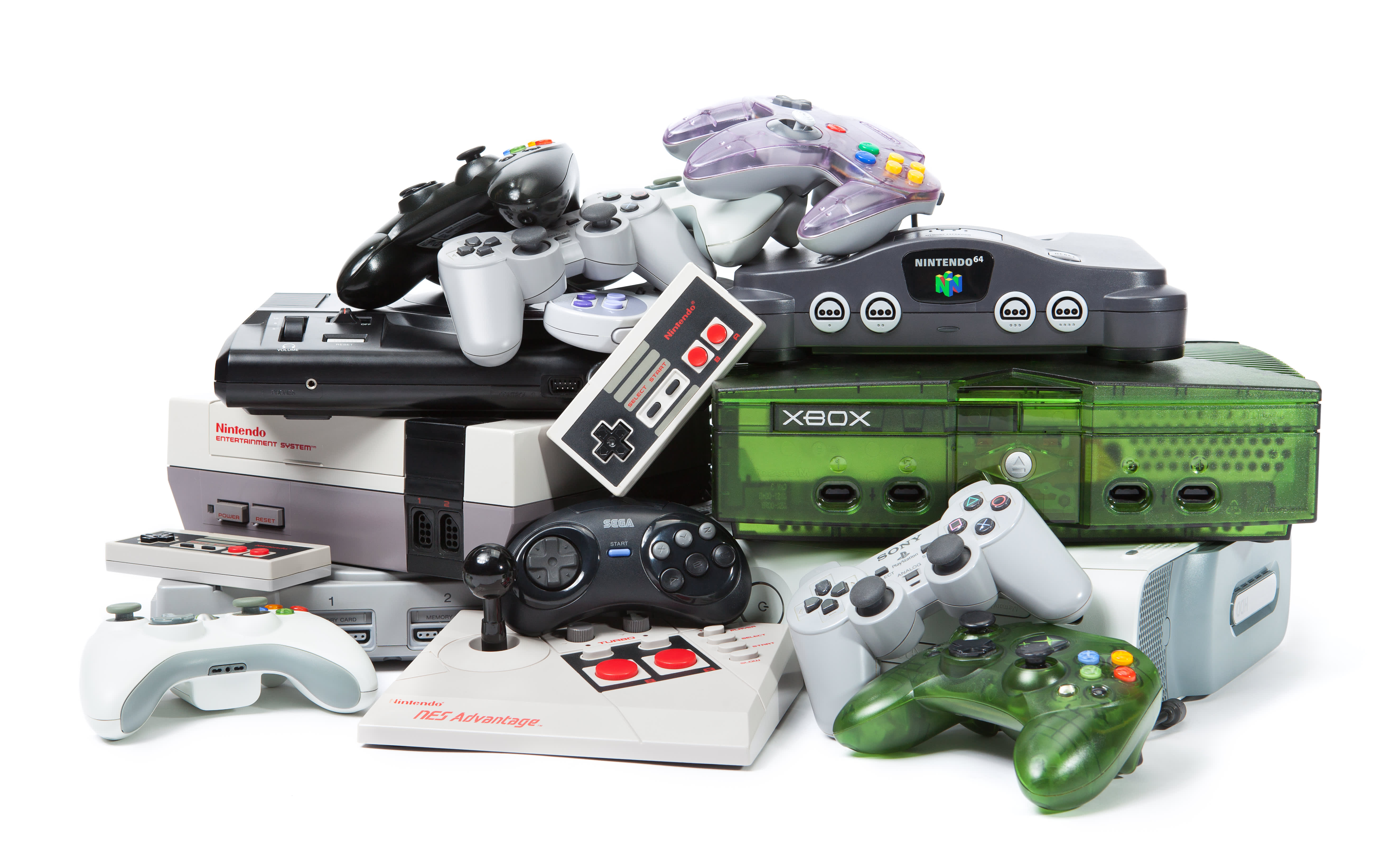 Nintendo consoles. Коллекция Нинтендо приставок. PS Xbox Nintendo. Nintendo 64 игровая консоль. Игровые приставки 1990-2020.