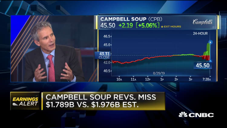 Campbell's Soup beats on EPS, misses on revenue