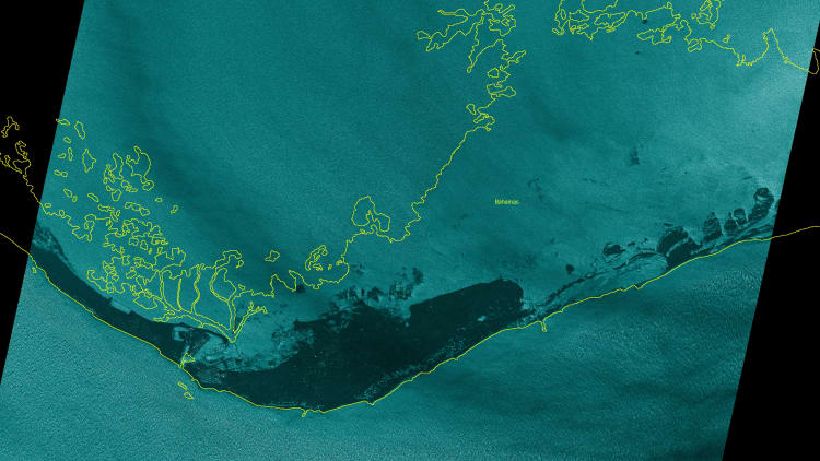 Satellite imagery shows Hurricane Dorian storm surge sweeping over Bahamas