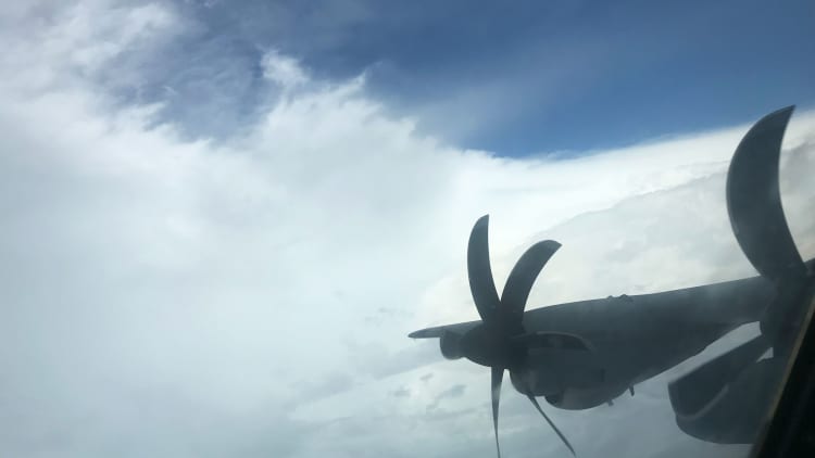 Watch Air Force's Hurricane Hunters fly directly into Hurricane Dorian