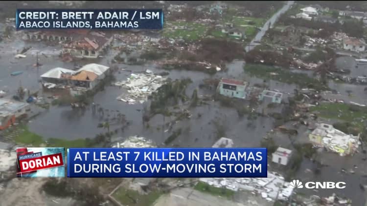 At least 7 killed in the Bahamas by slow-moving Hurricane Dorian