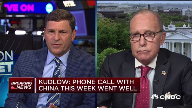 White House's Larry Kudlow: Phone call with China this week 'went very well'