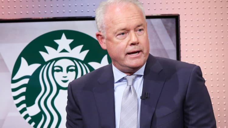 Starbucks CEO on third-quarter earnings beat, cost pressures