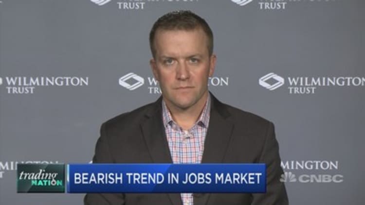 Top economist goes on alert after jobs growth hits a 2011 level