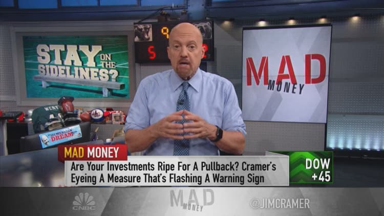 Jim Cramer's favorite market indicator signals stocks way overbought