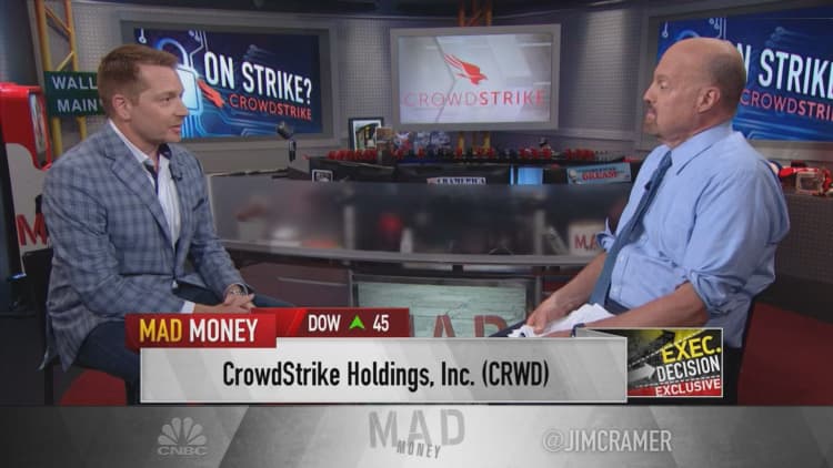 Crowdstrike CEO says upstart competitors don't worry him because "we have a lot of DNA" in cybersecurity