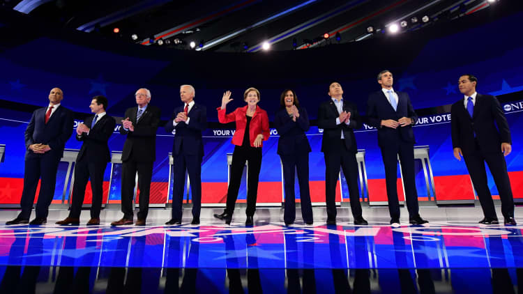 Democratic candidates sound off on Trump and trade at third debate