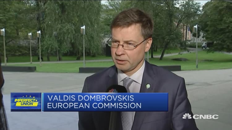 Germany is one of the countries where slowdown is most pronounced, EU's Dombrovskis says