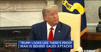 Trump: It looks like there's proof Iran is behind the Saudi attacks