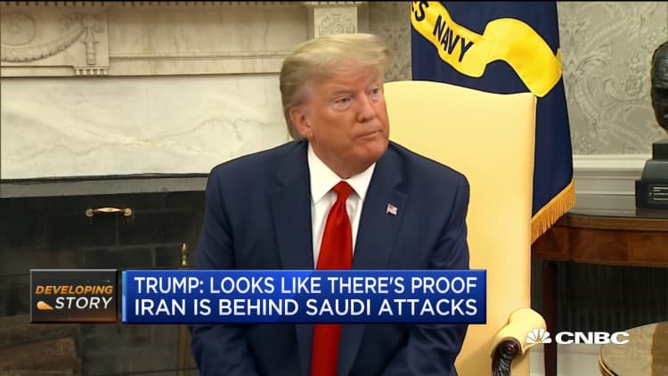 Trump: It looks like there's proof Iran is behind the Saudi attacks