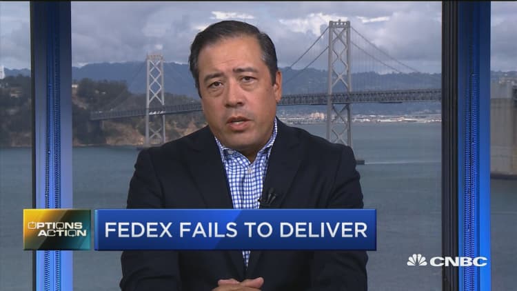 Options traders think things are about to get worse for FedEx