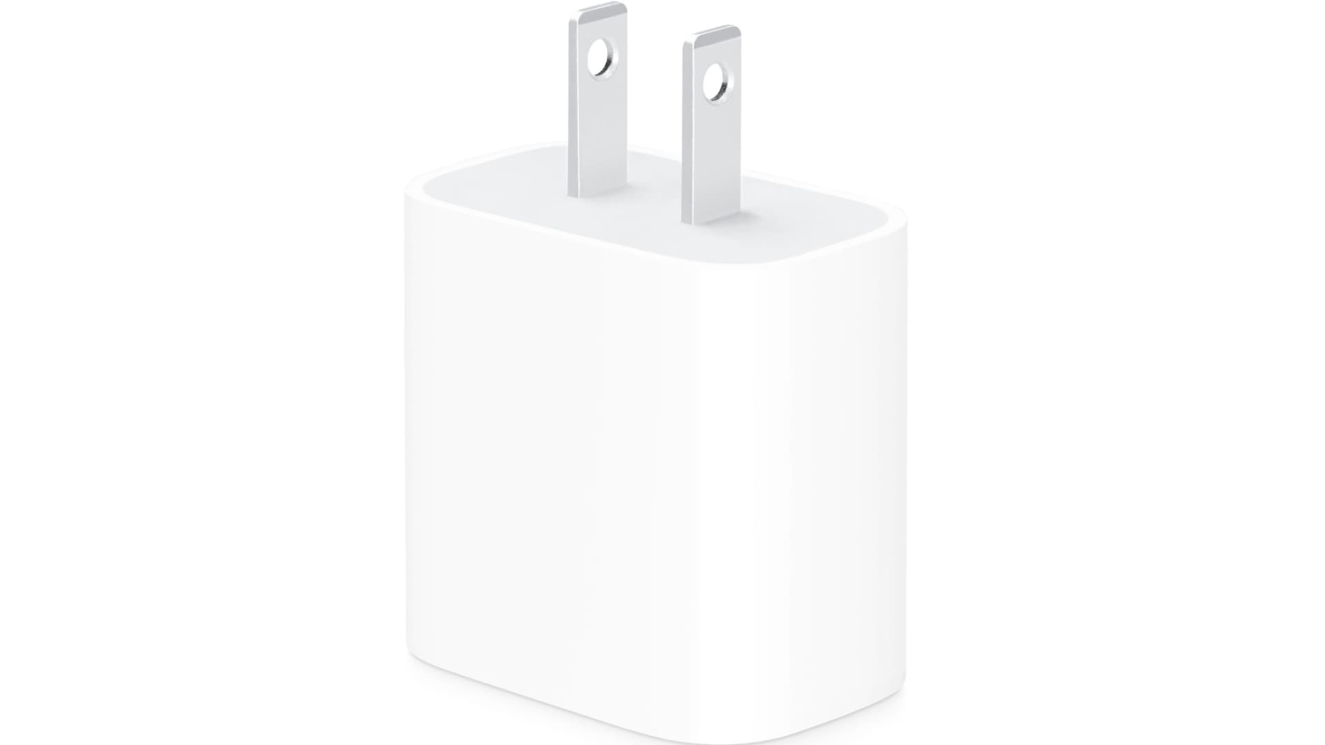 Apple's 18W fast charger for iPhone 11.