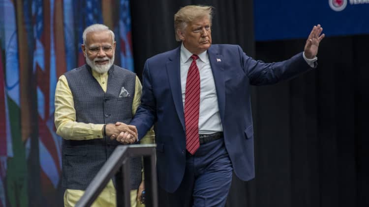 Trump attends Texas rally for Indian Prime Minister Narendra Modi