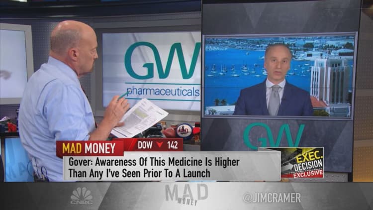 GW Pharma to launch first CBD-based epilepsy drug in Europe 'over the next year or two,' CEO says
