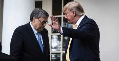 Barr declined to defend Trump's Ukraine call in a news conference, report says