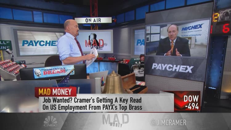 Paychex CEO to Jim Cramer: Small business hiring picked up in September, despite slowdown worries