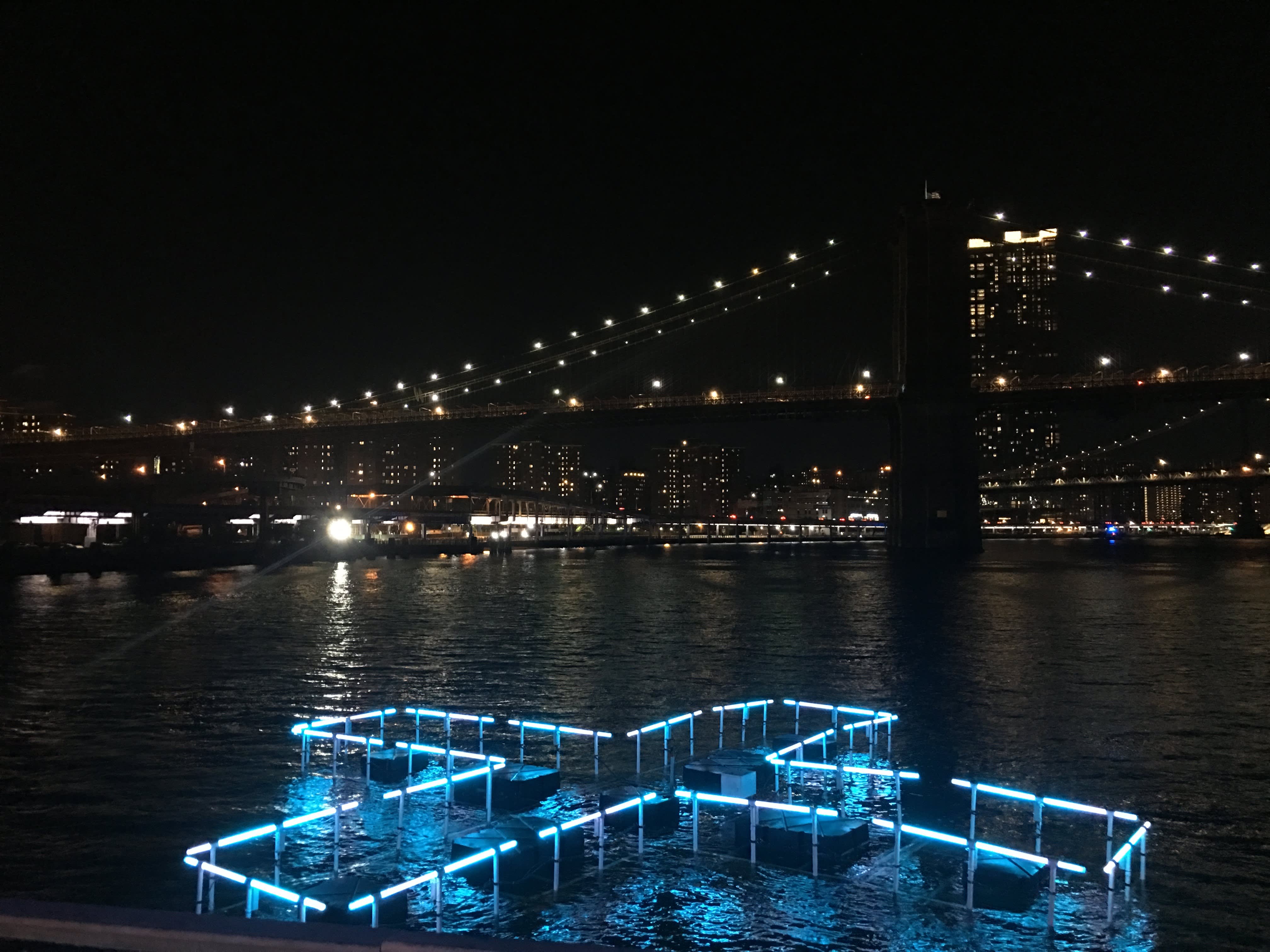 Floating NYC art installation shows East River's pollution level - CNBC