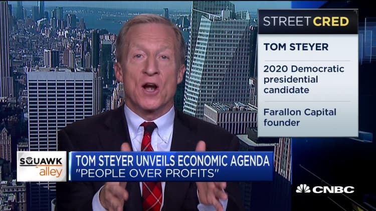 Pres. candidate Tom Steyer unveils economic agenda, 'People over Profits'