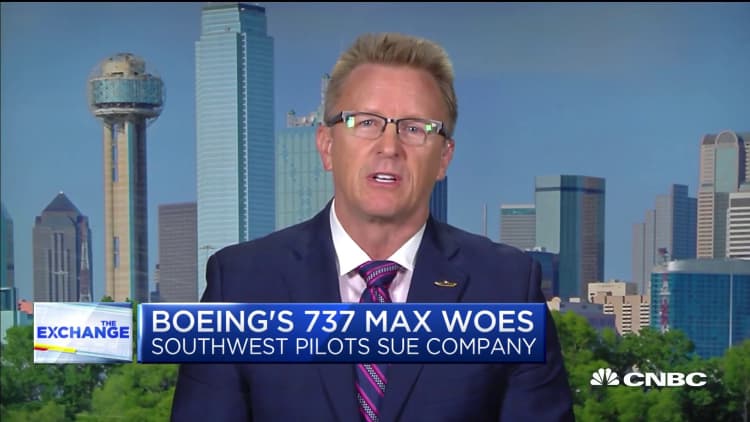 'We relied on Boeing,' says Southwest pilots' union president on lawsuit