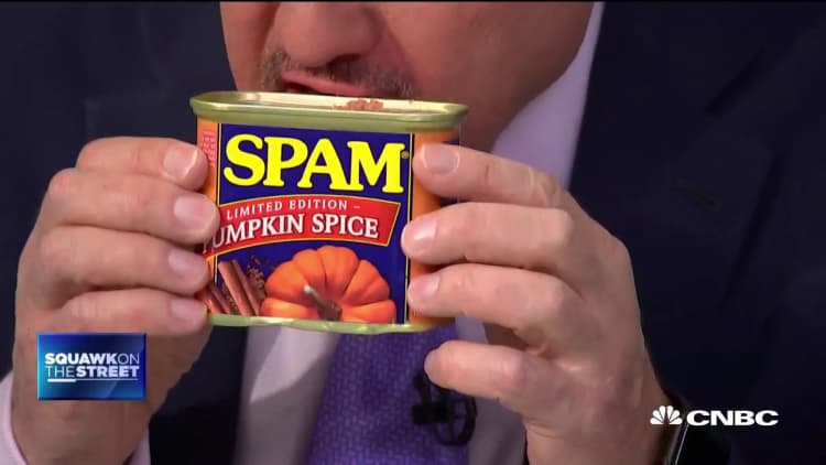 Watch Jim Cramer eat pumpkin spice flavored Spam