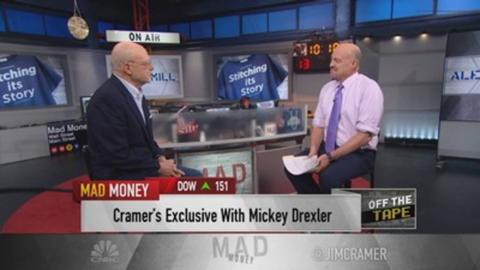 Jim Cramer talks the state of malls, tariffs, Steve Jobs with retail guru Mickey Drexler